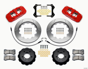 Wilwood AERO6 Front Hat Kit 14.00 Red 2007-2011 BMW E90 Series w/Lines