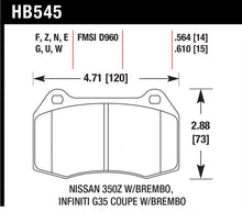 Load image into Gallery viewer, Hawk 03-07 G35/ 03-09 350z/03-06 Sentra w/ Brembo DTC-30 Front Brake Pads