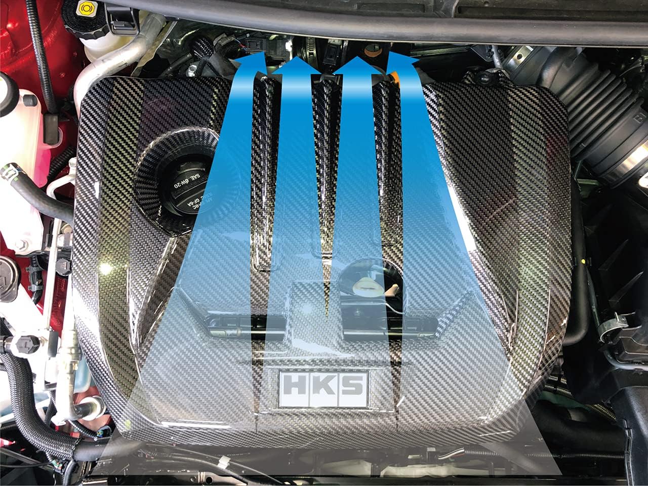 HKS DRY CARBON ENGINE COVER for TOYOTA GR COROLLA/YARIS