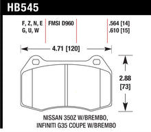 Load image into Gallery viewer, Hawk 03-07 G35/ 03-09 350z/03-06 Sentra w/ Brembo DTC-30 Front Brake Pads