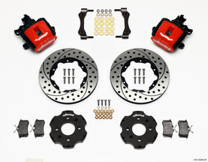 Wilwood Combination Parking Brake Rear Kit 11.00in Drilled Red Civic / Integra Disc 2.39 Hub Offset