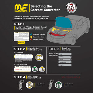 MagnaFlow Conv Direct Fit OEM 16-17 Subaru Impreza/Forester Underbody