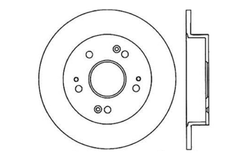 StopTech 06-07 Acura CSX (Canada) / 06-09 Honda Civic / 97-01 Prelude Drilled Left Rear Rotor