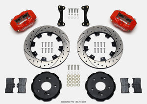 Wilwood Forged Dynalite Front Hat Kit 12.19in Drilled Red 02-06 Acura RSX-5 Lug