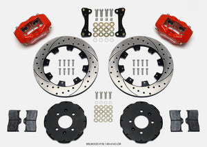Wilwood Forged Dynalite Front Hat Kit 12.19in Drilled Red 94-01 Honda/Acura w/262mm Disc