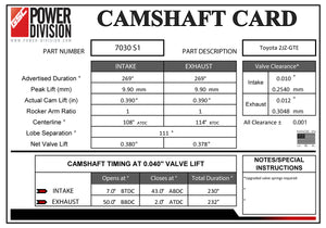 GSC Power-Division Billet 2JZ-GTE S1 Camshafts