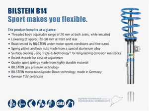 Bilstein B14 (PSS) 12-13 BMW 328i/335i Front & Rear Performance Suspension Kit