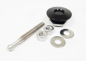 Quick-Latch Mini Push Button Fasteners Black Anodized