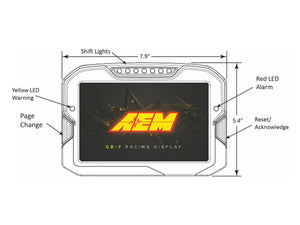 AEM Digital Display CD-7L logging race dash, CAN input only