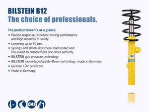Bilstein B12 (Pro-Kit) 11-17 BMW X3 xDrive35i L6 3.0L Front and Rear Suspension Kit