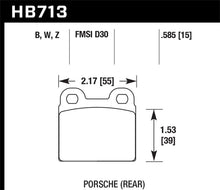 Load image into Gallery viewer, Hawk 65-69 Porsche 911/912 Performance Ceramic Street Rear Brake Pads