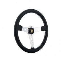 Load image into Gallery viewer, Momo Prototipo Steering Wheel 370 mm - Black Leather/White Stitch/Brushed Black Ano Spokes