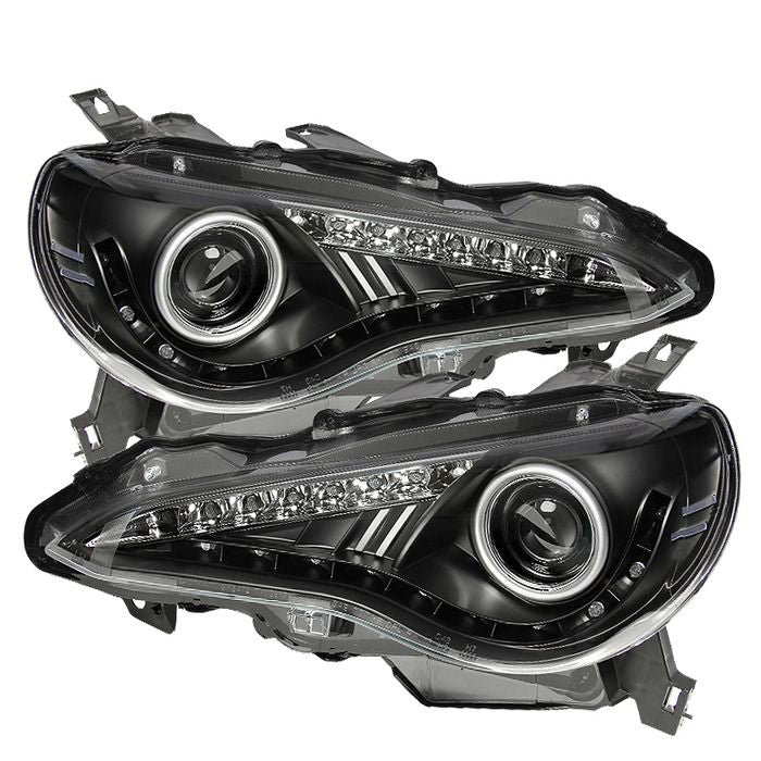 Spyder Headlight Projector DRL/LED Black for 2013+ Scion FR-S/ BRZ [ZN6/ZC6] PRO-YD-SFRS12-BK